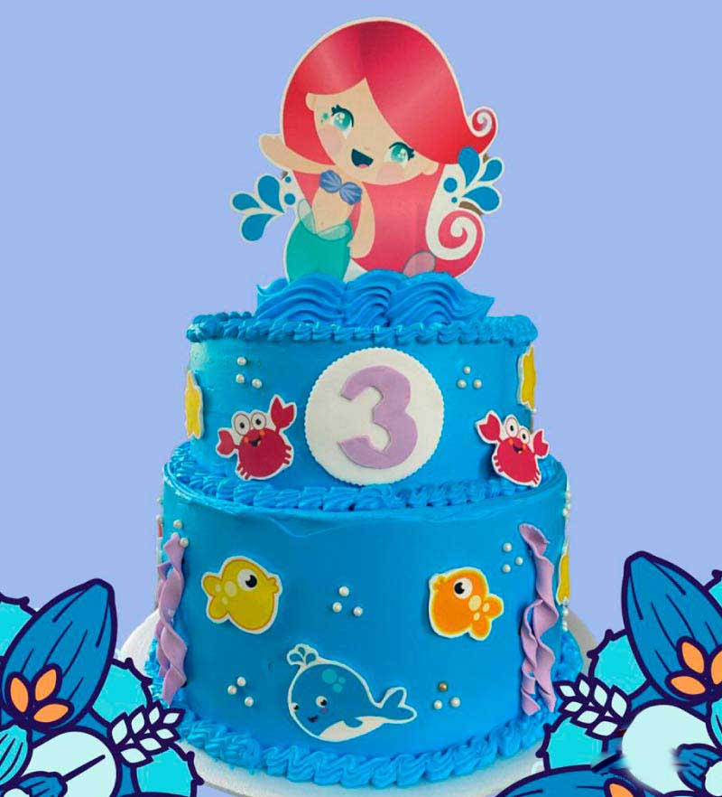 Torta la sirenita Floresta